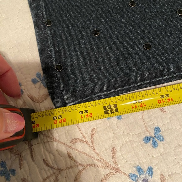 Rhinestoned Skinnygirl Jeans High-Rise Straight Ankle -Size 26/2 - Picture 9 of 12